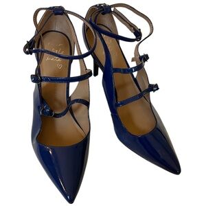 Super Sexy Blue Patent Leather Women's Heels